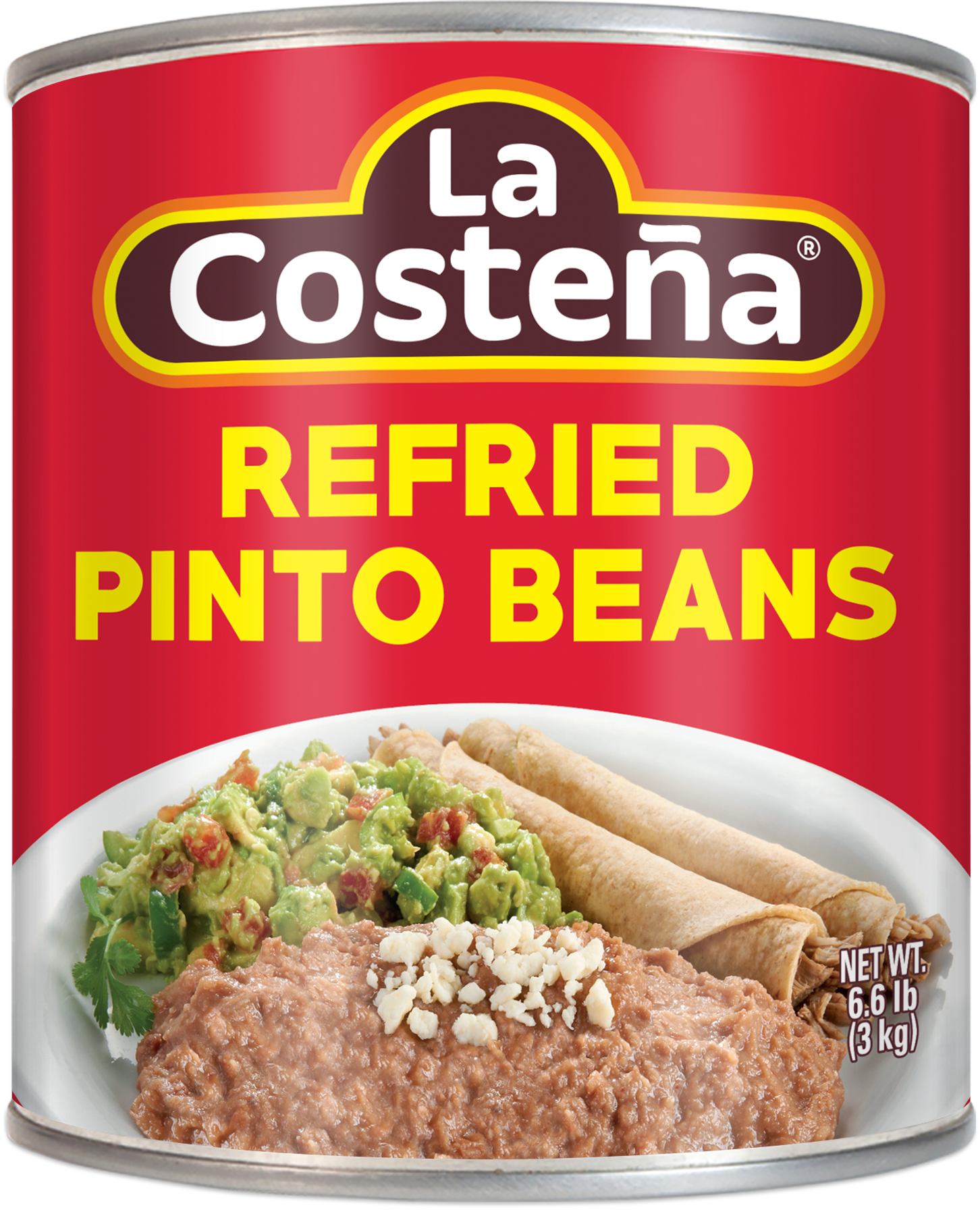 can of refried pinto beans