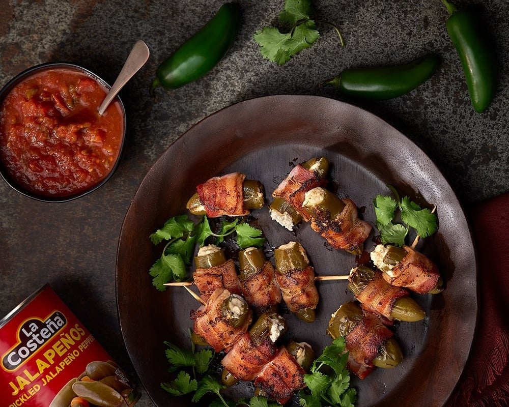 Grilled Jalapeño and Bacon Skewers