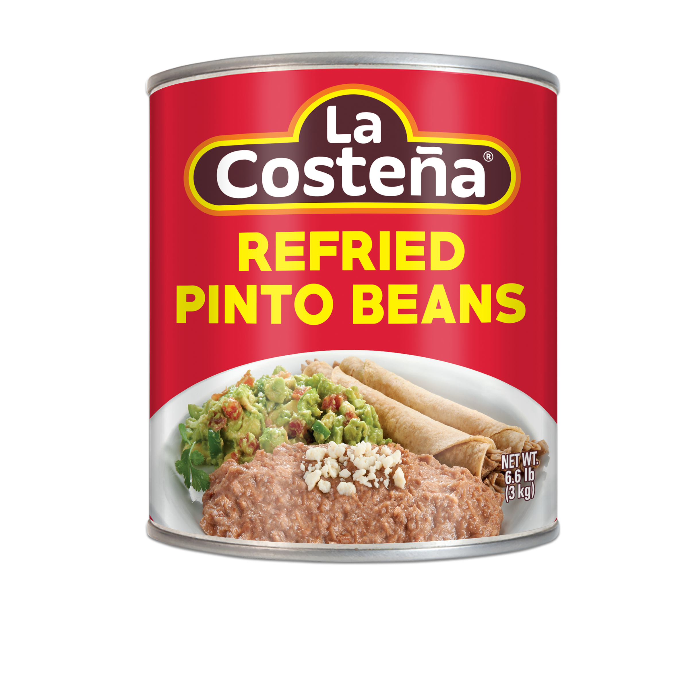 3050 Refried Pinto Beans 6.6lb Can Frente