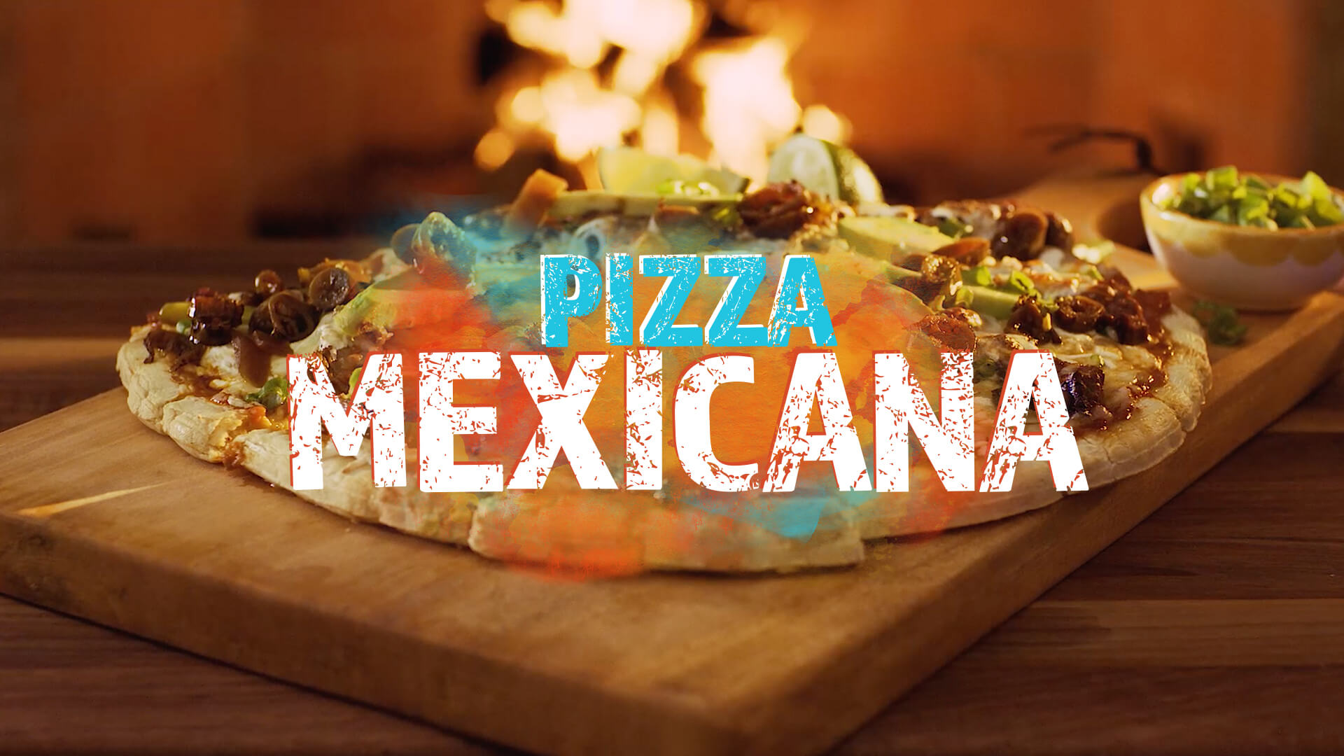 Pizza Mexicana con Arrachera y Cebollitas