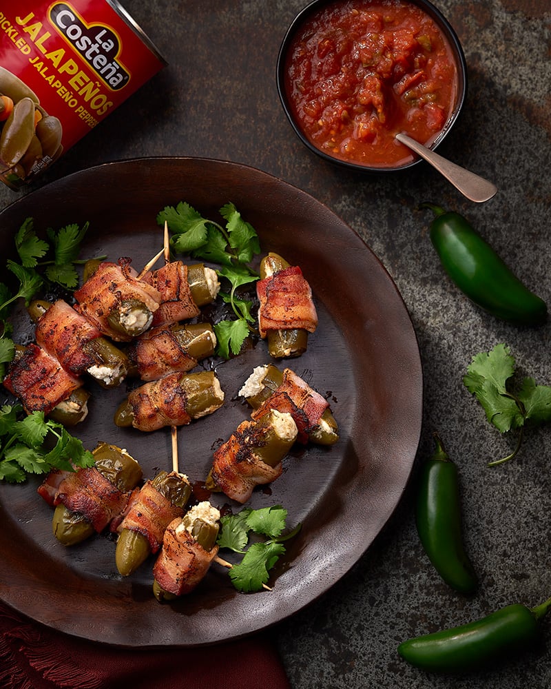 Grilled Jalapeño and Bacon Skewers 